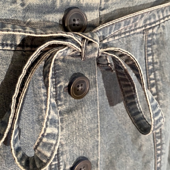 Gap US size M button up draw string denim skirt - Picture 2 of 6